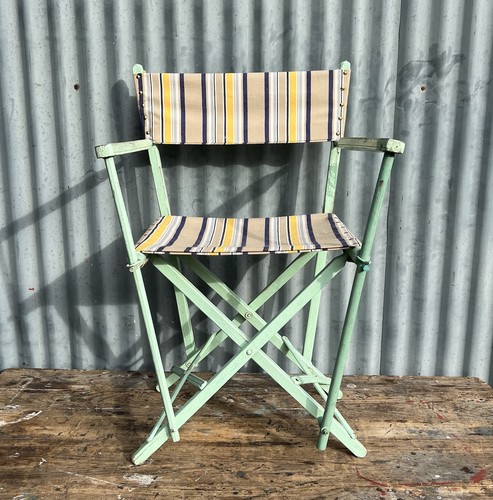 Vintage wood canvas folding - wood,