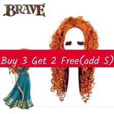 Merida Brave Cosplay Wig Long Curly Hair For Halloween Carnival Comic Con