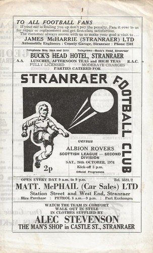 Stranraer albion rovers - stranraer, v