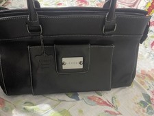 L Credi black leather large