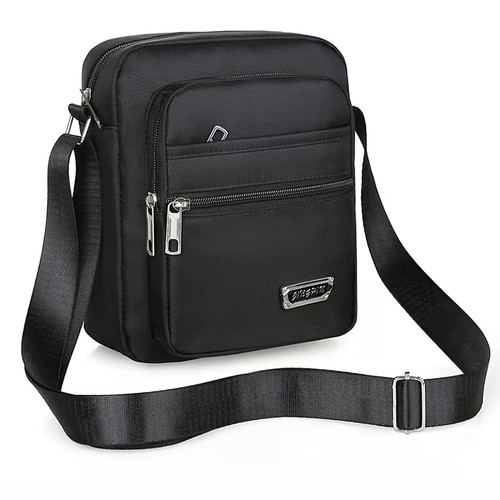 Black crossbody shoulder bag - black,