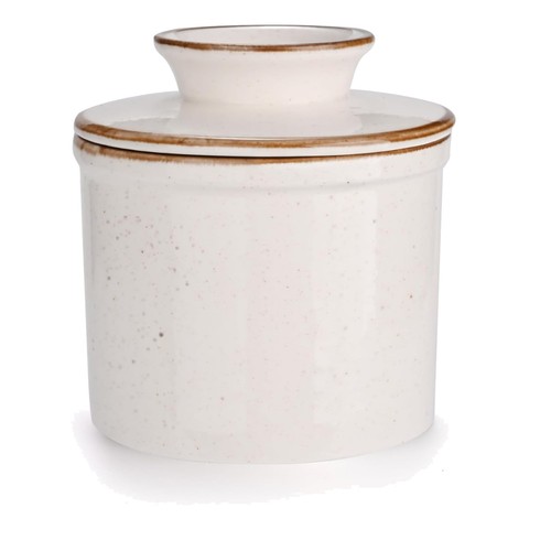 French ceramic butter dish - ceramic,