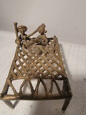Brass Teacher Student On Charpai Figurine Showpiece For Home Office Decor 