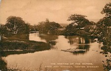 NEWTON STEWART THE MEETING OF THE WATERS WIGTOWNSHIRE - POSTCARD