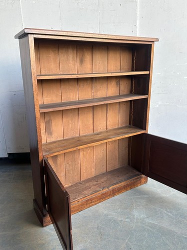 Edwardian mahogany bookcase - an,