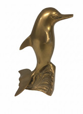 Brass Penguin Figurine on Wave