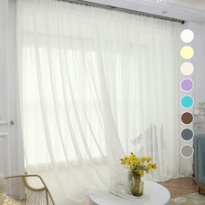 ABCHOME Beige Sheer Curtains