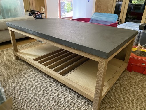 Grey wood coffee table - grey/wood, from