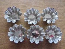 6 x Vintage Fluted Dariole Moulds 7cm x 3cm x 2,5cm