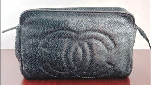 Chanel coco mark pouch - mark, black