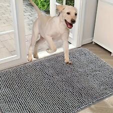 Grey Soft Microfibre Pet Dog Puppy Cat Mat Bed Doormat Absorbant Muddy Wet Paws