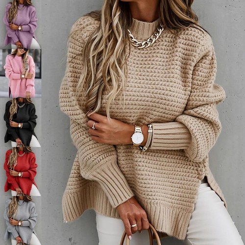Ladies knitted sweaters long - ladies,