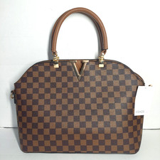 Visage Brown Check Top Handle