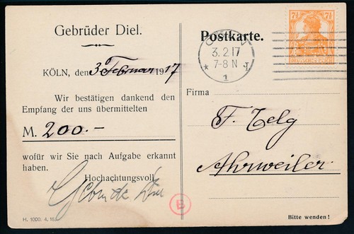 German reich postcard - dr,