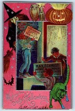 1910 Halloween Witch Jack O