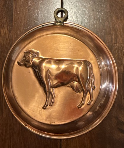 Vintage copper cow mold - cow,