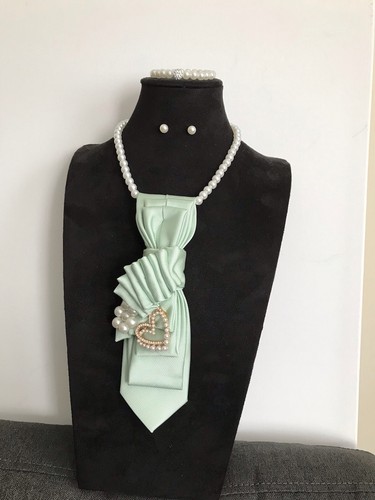 Statement unique tie necklace - statement,
