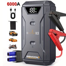 6000A Car Jump Starter Auto Battery Booster LED Power Bank Pack USB Charger