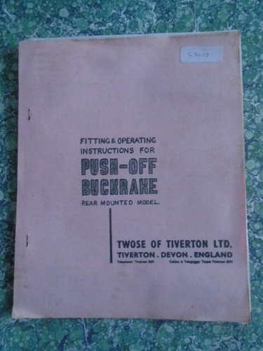 Twose push off buckrake rear - twose,