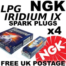 4x NGK IRIDIUM LPG SPARK PLUGS