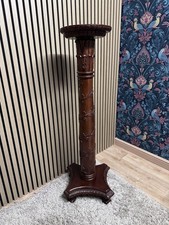 Antique Oak Pedestal Column