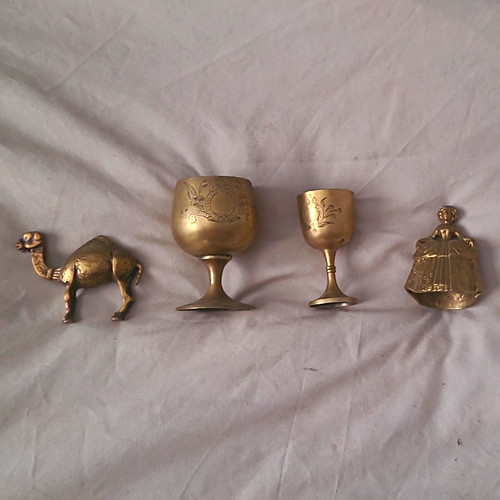 Bronze goblets cups lot 2 - lot, of