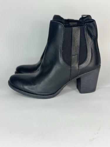 Wrangler black leather high - black,