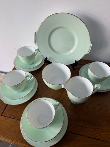Minton mint green - mint, rim