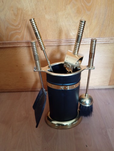 Brass companion set - companion, stove