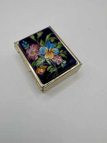 Italian pill box cobalt blue