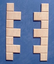 1/12 dolls house Miniature Mouldings 2x Wood QUOINING / CORNER STONES Bricks LGW