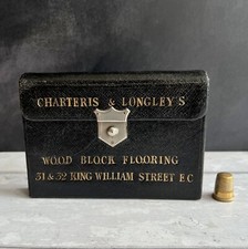 Antique Victorian Display Case Gilt Tooled Leather Charteris & Longleys