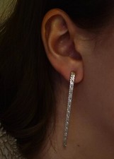 Daisy London x Estee Lalonde Snake Chain Sterling Silver Drop Earrings