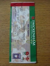 20/03/2004 Rugby Union Ticket