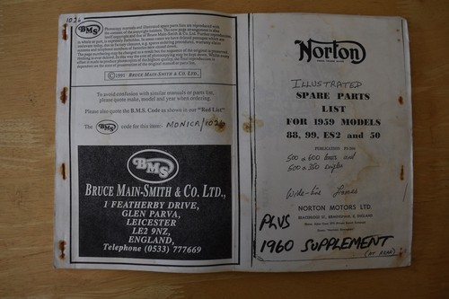 Norton illustrated spare parts - illustrated,