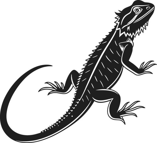 Bearded dragon lizard vinyl - bearded,