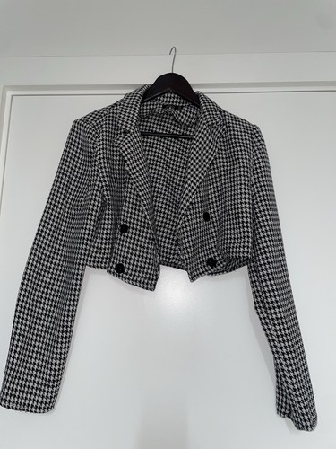 Crop blazer and mini - crop,