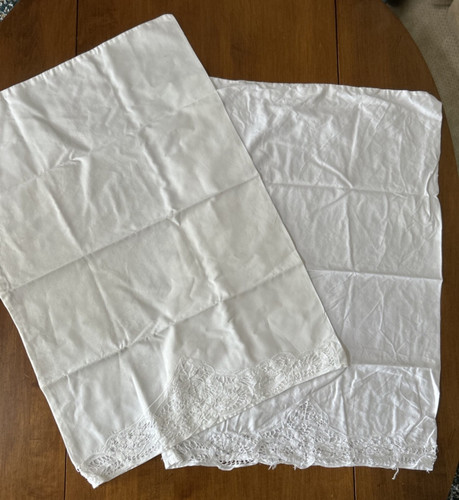 Vintage handmade white - handmade, cotton