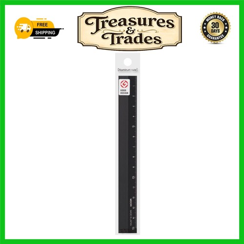 Black aluminum ruler precise - -,