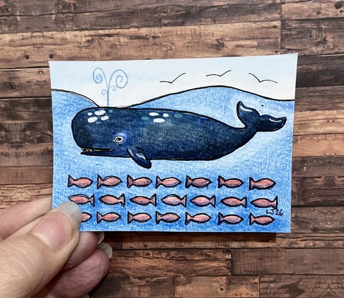 Aceo original folk - aceo, art