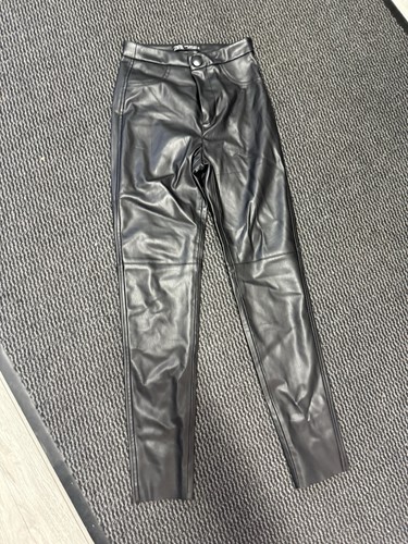Zara black plain - black, leather