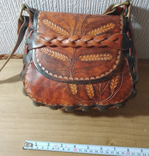 Handmade & Hand-Tooled Leather shoulder / Handbag         [B25]