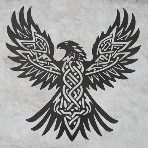 Viking knotwork eagle wall - viking,