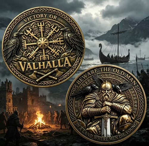 Viking coin valhalla norse - coin.,
