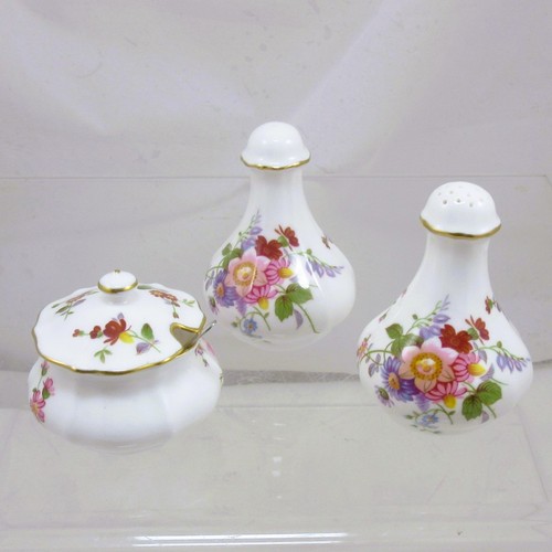 Royal crown derby posies - royal, cruet