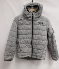 Boys Kids THE NORTH FACE Grey Padded Zip Up Winter Jacket Coat MEDIUM - O08