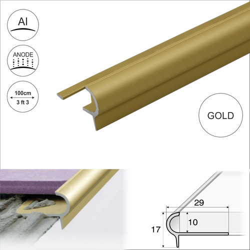 Rounded stair nosing edge - rounded,