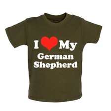 I Love My German Shepherd - Baby T-Shirt / Babygrow - Dog Dogs Pet Owner Vet