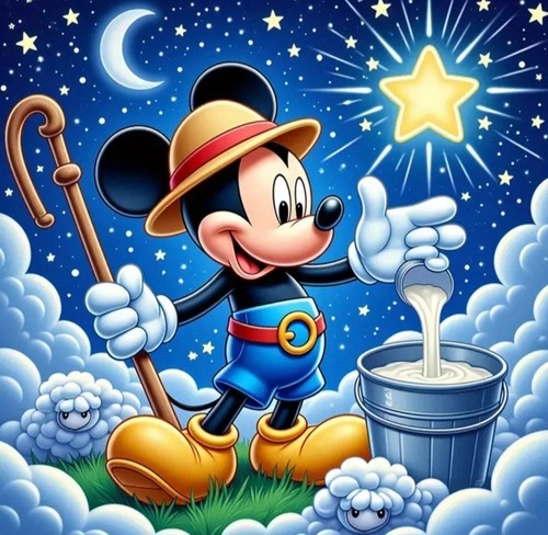 Mickey mouse 11ct stamped - mouse,