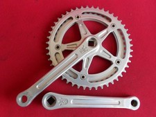 Vintage Sugino Mighty Compe Crankset 171 mm Double 47/42T Road Bike 80's, Japan